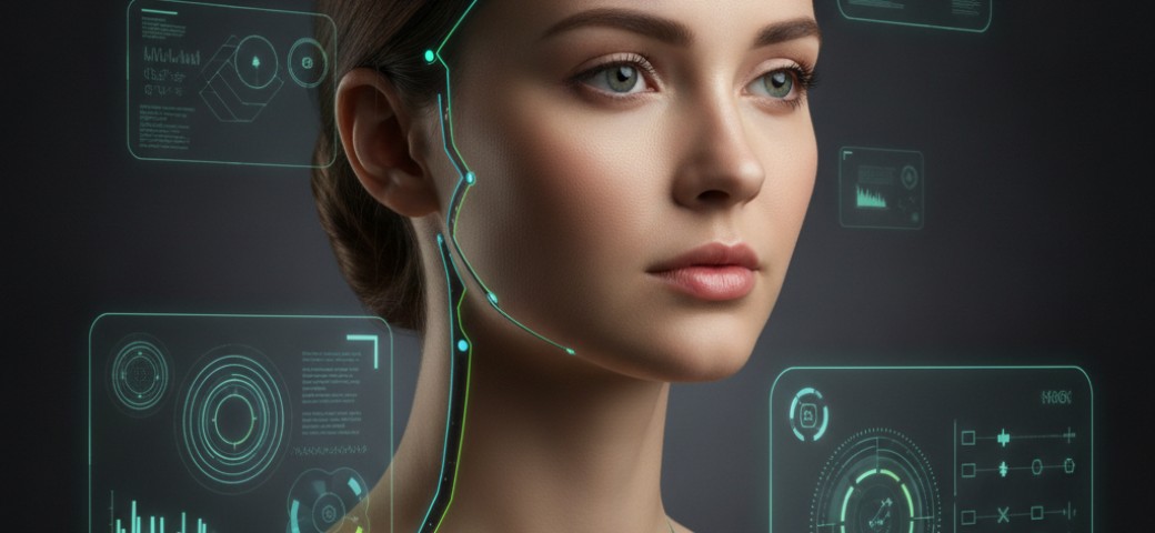 웹사이트를 디자인하는 여성 AI 이미지