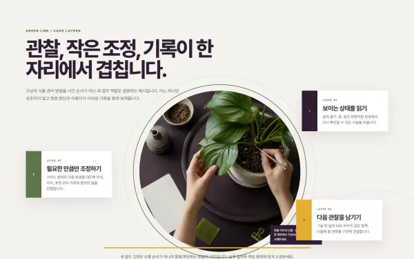 서비스 방법 3겹 구조 블록 화면