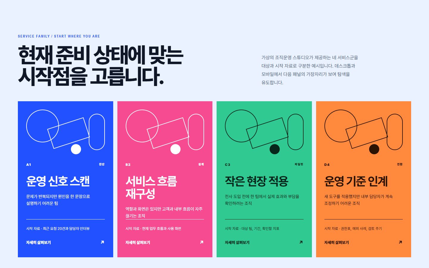 오퍼 패밀리 스냅 레일 블록 화면