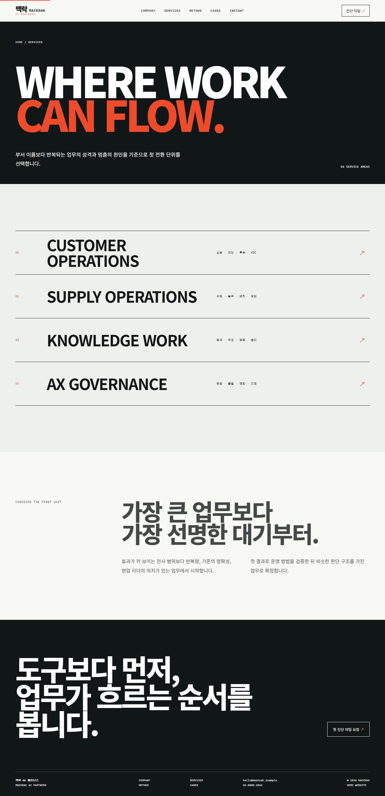 맥락 AX 파트너스 — 업무 전환 컨설팅 — 서비스